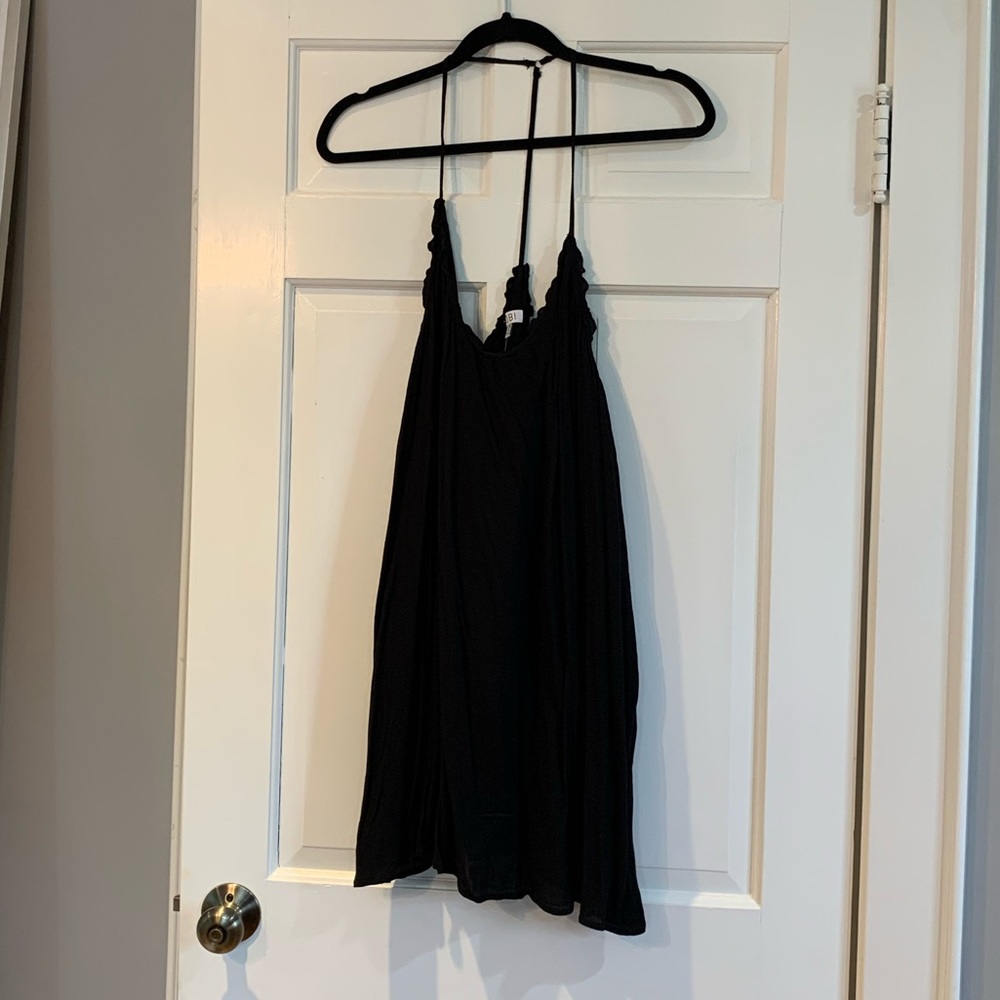 Black Ruffle Top Dress